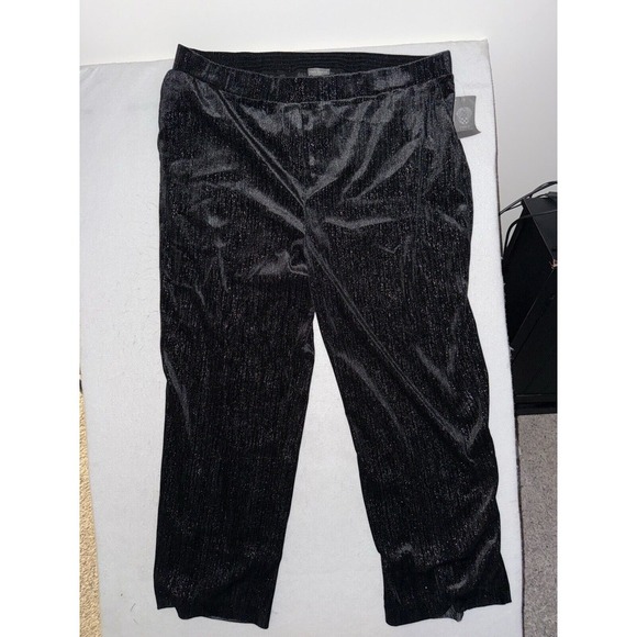 Vince Camuto Women's Black Sparkly Wide Leg Stretch Pants Size‎ 3X NWT $99 - Picture 1 of 6
